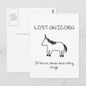 Verloren Unicorn Briefkaart (Voorkant / Achterkant)