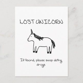 Verloren Unicorn Briefkaart