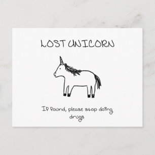 Verloren Unicorn Briefkaart