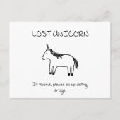 Verloren Unicorn Briefkaart (Voorkant)