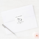 Verloren Unicorn Ronde Sticker (Envelop)