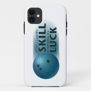 Verloren vaardigheden Win Luck Bowling Blue iPhone 11 Hoesje