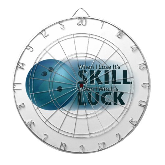 Verloren vaardigheden Win Luck Bowling Blue Dartbord (Voorkant)