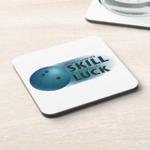 Verloren vaardigheden Win Luck Bowling Blue Drankjes Onderzetter