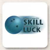 Verloren vaardigheden Win Luck Bowling Blue Drankjes Onderzetter (Voorkant)