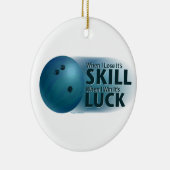 Verloren vaardigheden Win Luck Bowling Blue Keramisch Ornament (Rechts)
