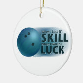 Verloren vaardigheden Win Luck Bowling Blue Keramisch Ornament (Links)