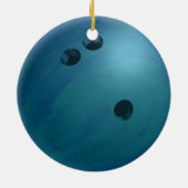 Verloren vaardigheden Win Luck Bowling Blue Keramisch Ornament (Achterkant)