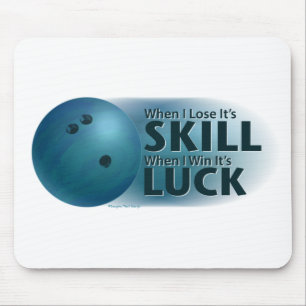Verloren vaardigheden Win Luck Bowling Blue Muismat