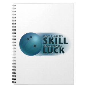 Verloren vaardigheden Win Luck Bowling Blue Notitieboek