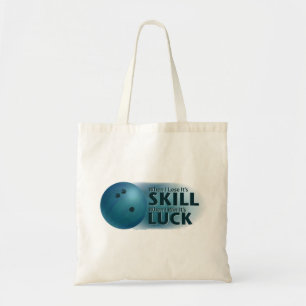 Verloren vaardigheden Win Luck Bowling Blue Tote Bag