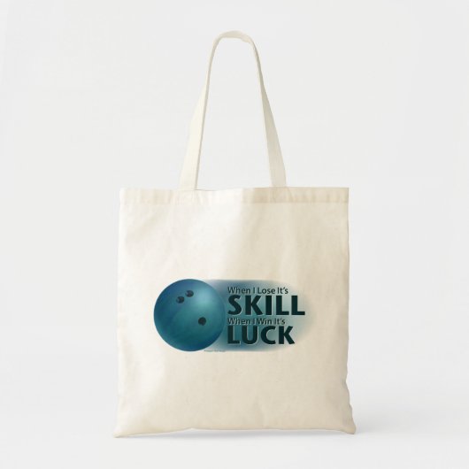 Verloren vaardigheden Win Luck Bowling Blue Tote Bag (Voorkant)
