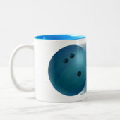 Verloren vaardigheden Win Luck Bowling Blue Tweekleurige Koffiemok (Links)