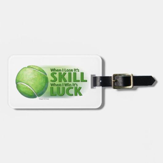 Verloren vaardigheden Win Luck Tennis Ball Bagagelabel (Voorkant horizontaal)