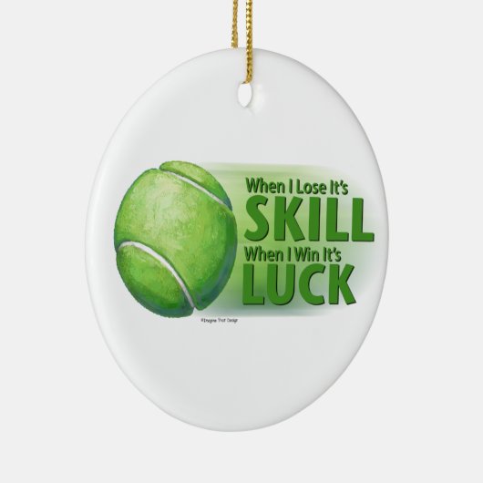 Verloren vaardigheden Win Luck Tennis Ball Keramisch Ornament (Rechts)