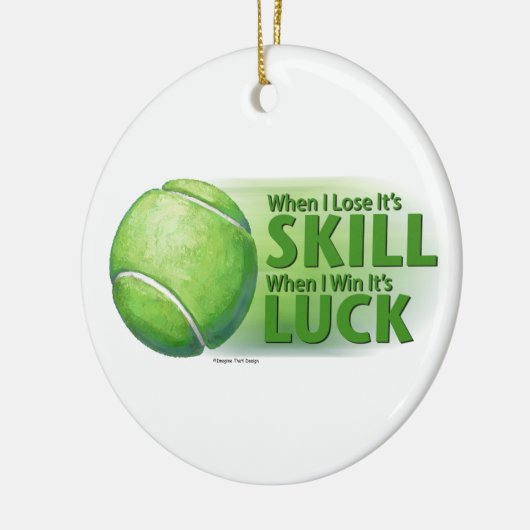 Verloren vaardigheden Win Luck Tennis Ball Keramisch Ornament (Links)