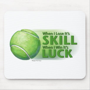 Verloren vaardigheden Win Luck Tennis Ball Muismat