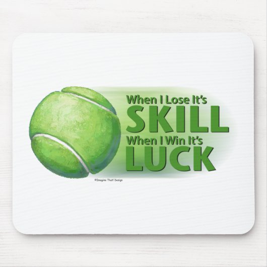 Verloren vaardigheden Win Luck Tennis Ball Muismat (Voorkant)