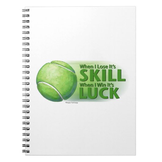 Verloren vaardigheden Win Luck Tennis Ball Notitieboek (Voorkant)