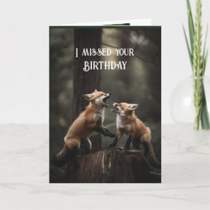 Verloren verjaardag verlate Fun Fox Sake Kaart