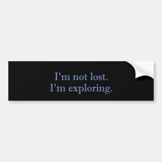 Verloren Verkennen Bumpersticker (Voorkant)
