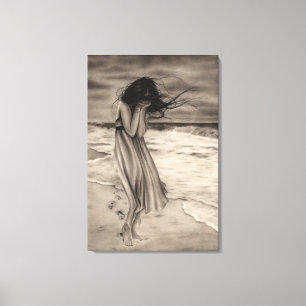 Verloren voetstappen Canvas Print