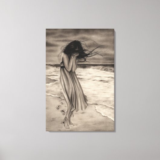 Verloren voetstappen Canvas Print (Voorkant)