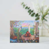 Verloren wereld briefkaart (Staand voorkant)