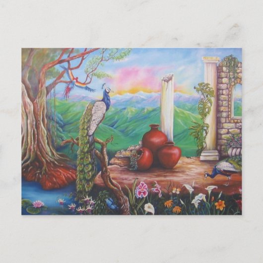 Verloren wereld briefkaart (Voorkant)