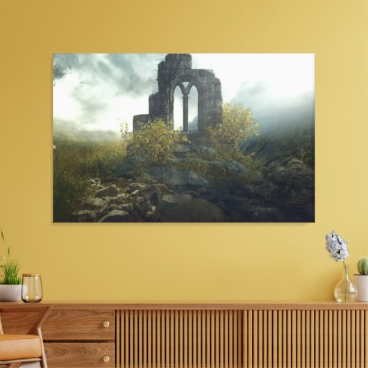 Verloren wereld van oude tijd Fantasy Landscape Canvas Afdruk (Insitu (Woonkamer))