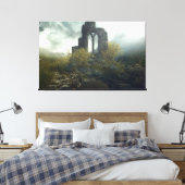 Verloren wereld van oude tijd Fantasy Landscape Canvas Afdruk (Insitu (Slaapkamer))