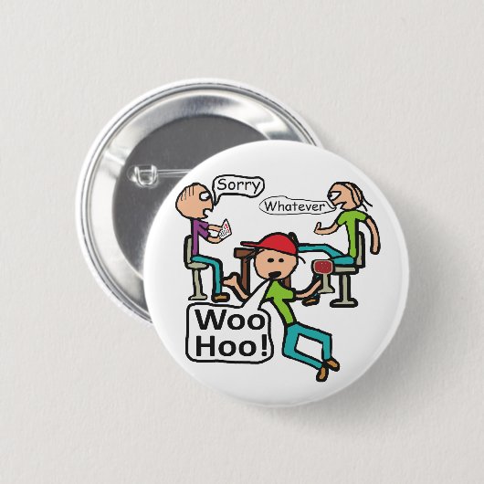 Verloren werk ronde button 5,7 cm (Voorkant /achterkant)