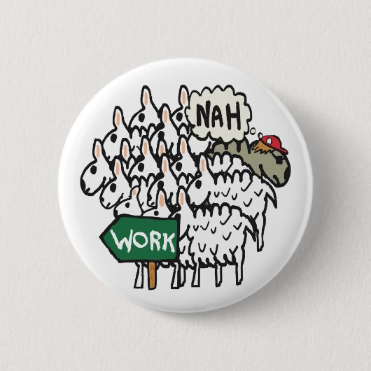 Verloren werk ronde button 5,7 cm (Voorkant)