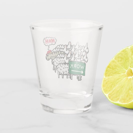 Verloren werk shot glas (Achterkant)