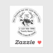 Verloren Zee schildpad geboorteadres Sticker (Vel)