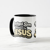 Verloren Zoon - Verlost door JESUS Mok (Voorkant links)