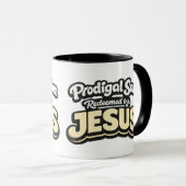 Verloren Zoon - Verlost door JESUS Mok (Voorkant rechts)