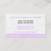 Verlosechtsmarter Visitekaartje (Achterkant)