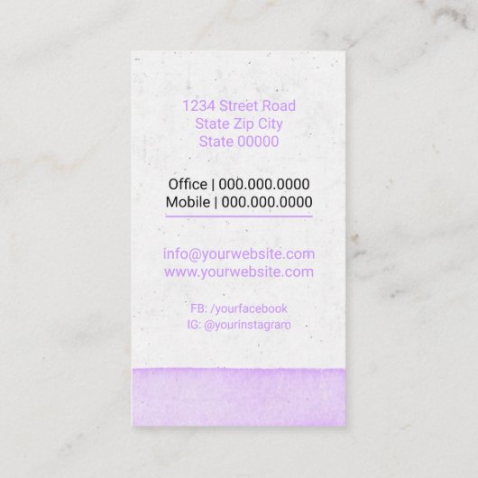 Verlosechtsmarter Visitekaartje (Achterkant)