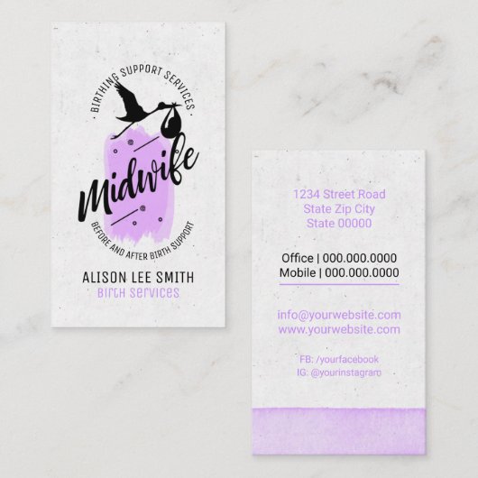 Verlosechtsmarter Visitekaartje (Voorkant / Achterkant)