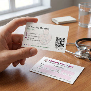 Verloskunde Kliniek Bedrijf Modern Afspraak Visitekaartje