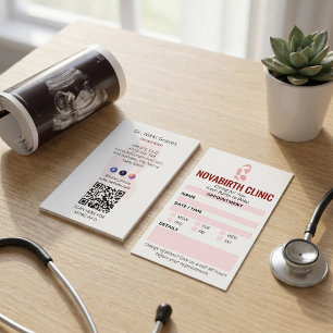 Verloskunde Kliniek Bedrijf Moderne Afspraak Visitekaartje