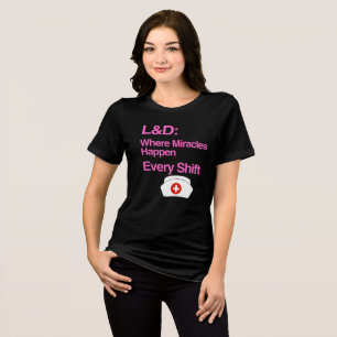 Verloskunde Waar Mirakels Gebeuren Elke Dienst V Tri-Blend Shirt