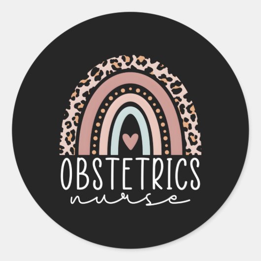 Verloskunde Zuurlijk leopard regenboogvaars Ob zus Ronde Sticker (Voorkant)