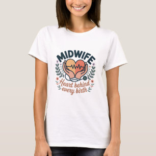 Verloskundig Hart Achter Elke Geboorte T-shirt