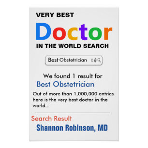 Verloskundige Aangepaste Beste Dokter Cadeau Perfect Poster
