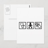 Verloskundige baby pacifier briefkaart (Voorkant / Achterkant)