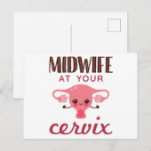 Verloskundige bij uw Cervix Midwives Midwifery Briefkaart (Voorkant / Achterkant)