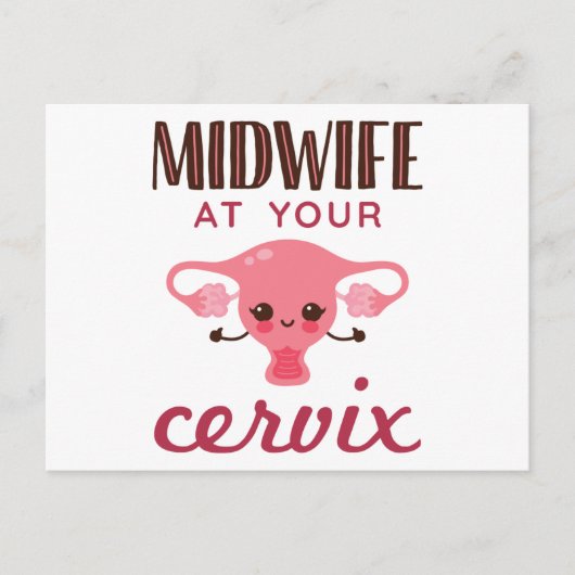 Verloskundige bij uw Cervix Midwives Midwifery Briefkaart (Voorkant)