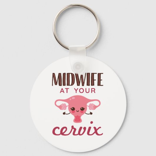 Verloskundige bij uw Cervix Midwives Midwifery Sleutelhanger (Voorkant)